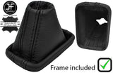 BLACK STITCH LEATHER DSG AUTOMATIC GAITER+PLASTIC FRAME FITS VW AMAROK 10-18