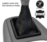 BLUE DOUBLE STITCH FITS FORD FIESTA MK7 2008-2013 GEAR STICK GAITER LEATHER