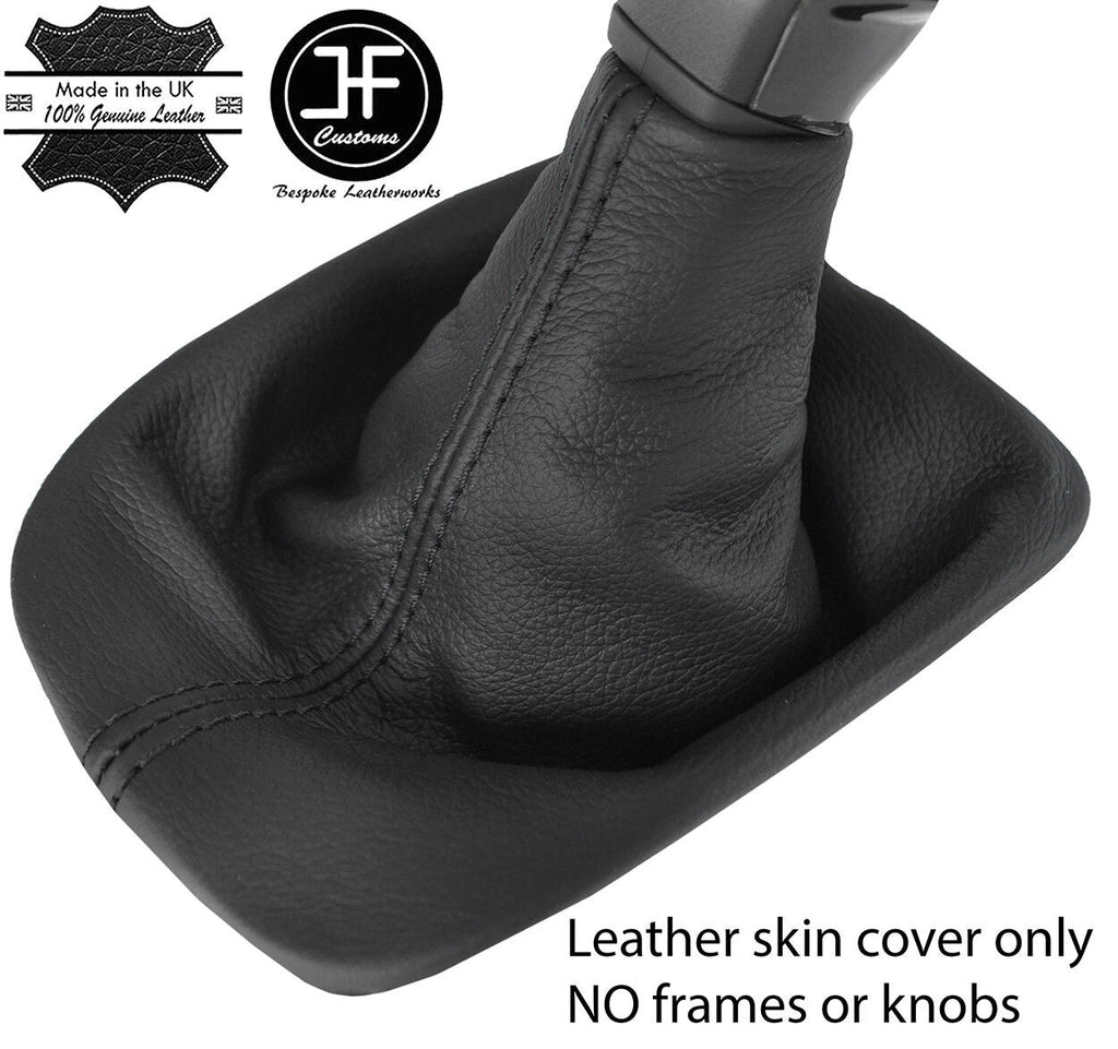 BLACK STITCH TOP GRAIN LEATHER MANUAL GEAR GAITER FITS CITROEN C3 MK3 2016-2019