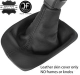 BLACK STITCH TOP GRAIN LEATHER MANUAL GEAR GAITER FITS CITROEN C3 MK3 2016-2019