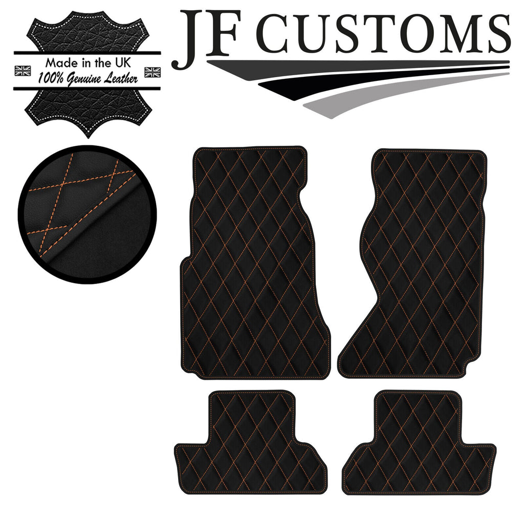 BEIGE DIAMOND STITCH VINYL 4X TAILORED FLOOR MAT CARPETS FOR MAZDA RX7 91-02
