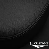 BLACK STITCHING 2X HEADREST LEATHER COVERS FITS JAGUAR E TYPE SERIES 2