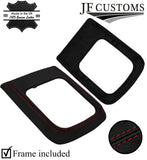 D RED STITCH ITALIAN LEATHER GEAR SURROUND COVER+FRAME FOR XTRAIL T30 04-07