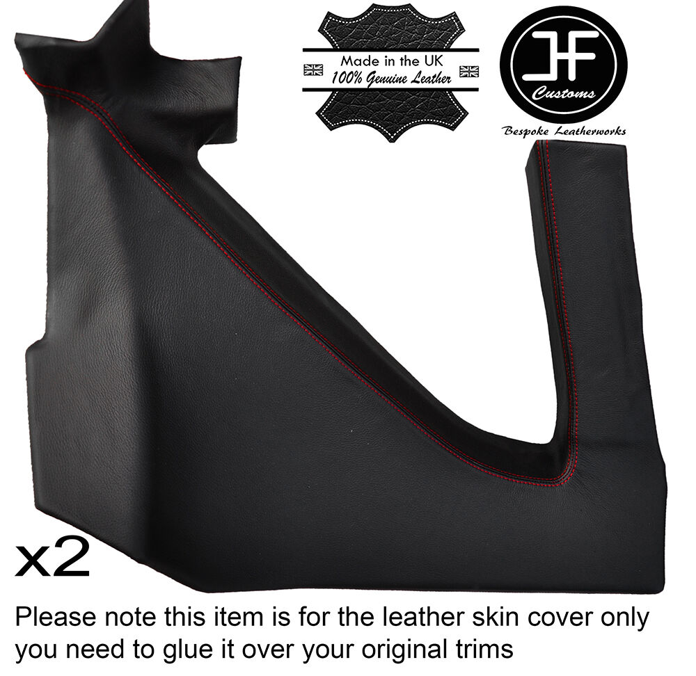 RED STITCH 2X REAR UPPER PANEL LEATHER COVER FITS RENAULT ALPINE GTA V6