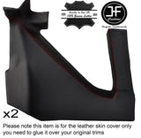 RED STITCH 2X REAR UPPER PANEL LEATHER COVER FITS RENAULT ALPINE GTA V6