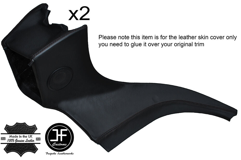 BLACK STITCH 2X REAR SIDE LATERAL PANEL LEATHER COVERS FITS BMW Z3 1995-2004