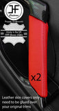 RED REAL LEATHER 2X DOOR HANDLE TRIM COVER FITS NISSAN GT-R GTR R35 09-17