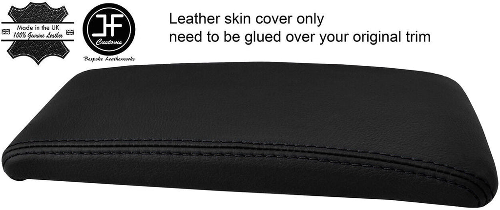 BLACK STITCH ARMREST LID REAL TOP GRAIN LEATHER COVER FITS ALFA ROMEO GT 03-10