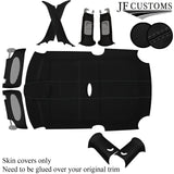 D GREY STITCH LEATHER+SUEDE COVERS FOR BMW MINI R50 R53 01-06 TOP RECOVERY KIT