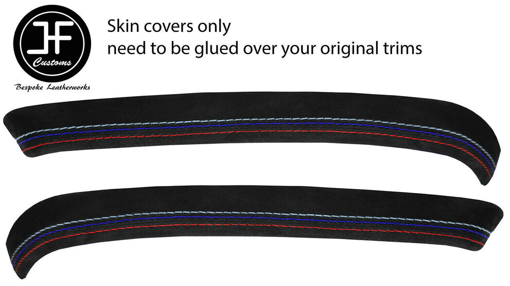 TRI STITCH 2X REAR DOOR TRIM SUEDE COVERS FOR BMW 3 SERIES E90 SALOON 06-13