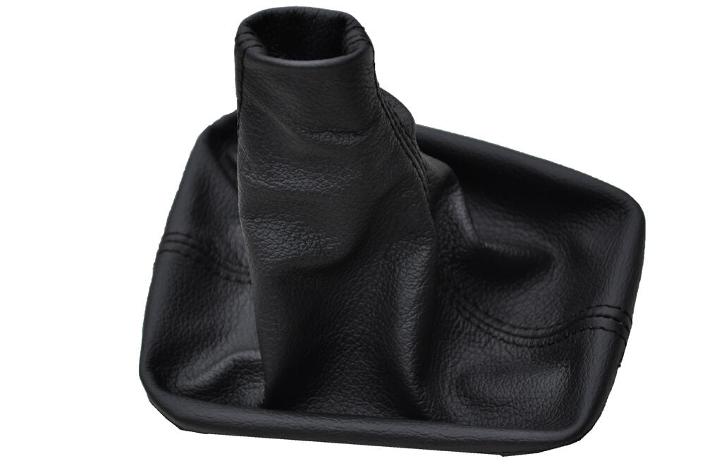 BLACK DOUBLE STITCHING  FITS  PEUGEOT 407 2004-2010 GEAR GAITER BLACK LEATHER