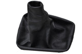 BLACK DOUBLE STITCHING  FITS  PEUGEOT 407 2004-2010 GEAR GAITER BLACK LEATHER