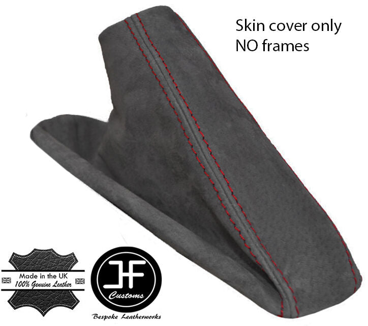 RED STITCHING GRAPHITE REAL SUEDE HANDBRAKE GAITER FITS BMW X3 E83 2003-2010