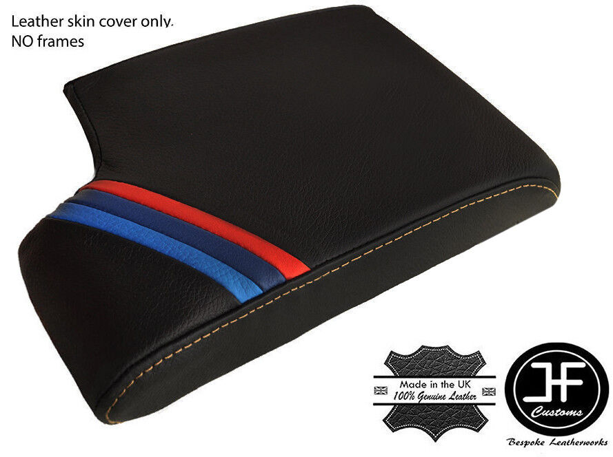 SAND STITCH ARMREST COVER REAL LEATHER FOR BMW 3 STYLE SERIES E90 E91 E92 E93