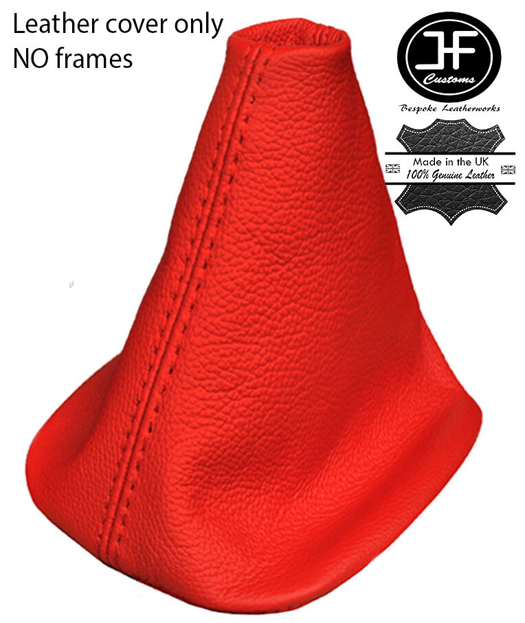 RED REAL LEATHER MANUAL GEAR GAITER FITS CITROEN C4 2011-2014 CUSTOM NEW