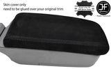 BLACK STITCH REAL SUEDE ARMREST LID COVER FITS SUBARU FORESTER SG9 2006-2008