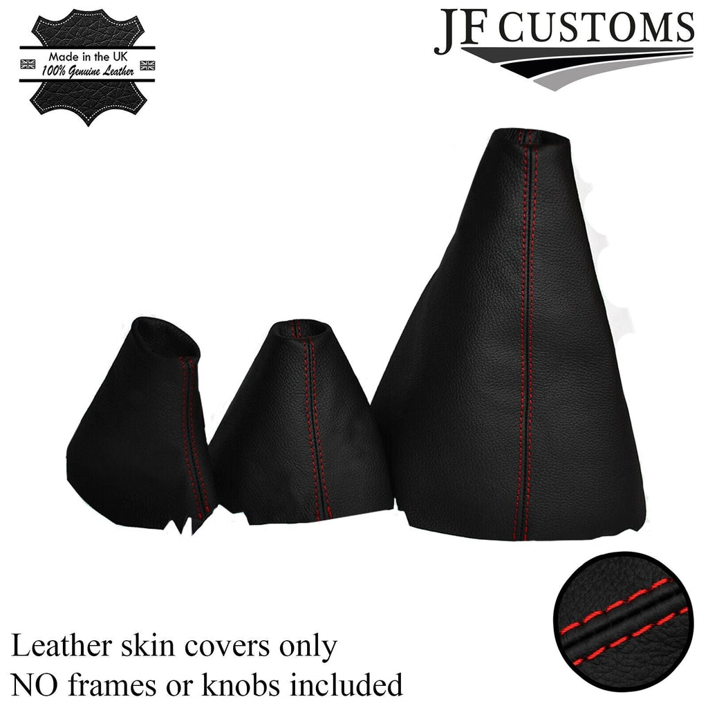 RED STITCH LEATHER GEAR HI LOW HANDBRAKE FOR LAND ROVER DISCOVERY MK1 MK2
