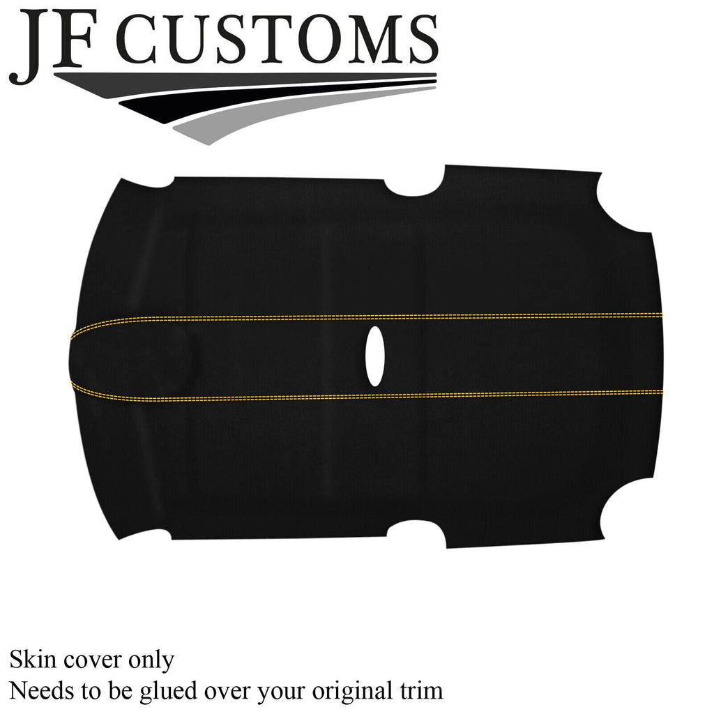 YELLOW STITCH SUEDE ROOF LINING HEADLINER COVER FOR BMW MINI R50 R53 01-06