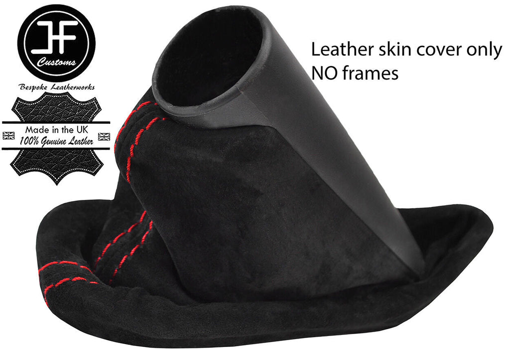 RED  STITCH REAL SUEDE HANDBRAKE GAITER FOR BMW MINI COOPER F55 F56 2014-2017