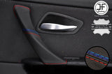 RED & TRI STITCH 1X PASSENGER DOOR HANDLE LEATHER COVER FOR BMW E90 E91 E92 E93
