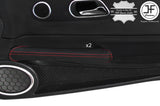 RED  STITCH 2X DOOR HANDLE LEATHER COVERS FOR CHRYSLER CROSSFIRE 03-08 STYLE 2