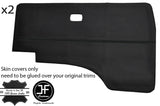 BLACK STITCH 2X DOOR CARD VINYL COVERS FITS VW T25 T3 WESTFALIA CAMPER STYLE 2