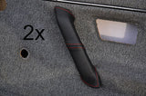 red stitch FITS  VW GOLF MK2 II JETTA  2X DOOR HANDLE LEATHER COVERS CUSTOM NEW