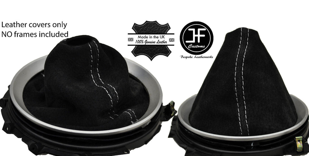 GREY STITCHING REAL SUEDE MANUAL GEAR GAITER FITS NISSAN 350Z 33Z 2002-2009