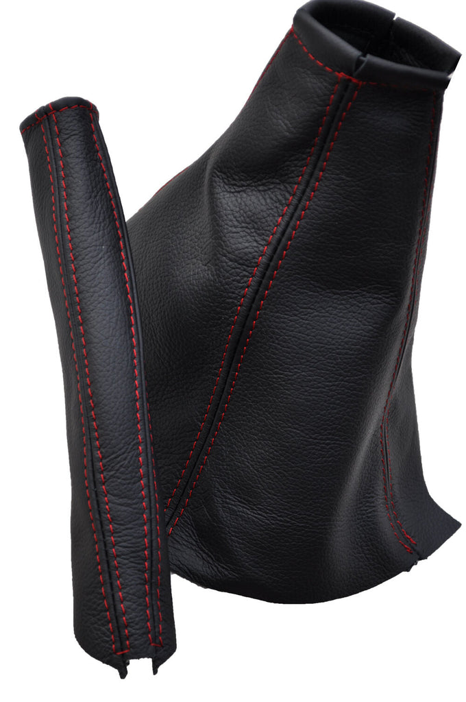 RED STITCH FITS FORD SIERRA MK2 1987-1993 GEAR + HANDBRAKE GAITER  LEATHER
