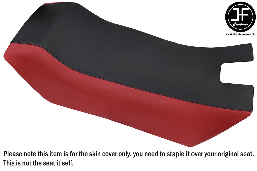 BLACK & DARK RED VINYL CUSTOM FITS YAMAHA SRV 540 SS 440 80-87 SEAT COVER