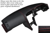 RED STITCH DASH DASHBOARD LEATHER COVER FITS NISSAN SKYLINE GTS GTR R33 93-98