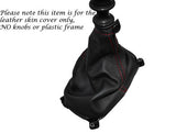 RED STITCHING FITS KIA SPORTAGE 2004-2010 LEATHER GEAR GAITER COVER ONLY