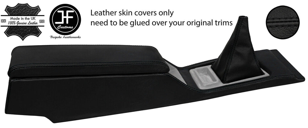 BLACK STITCH CONSOLE+ARMREST+GEAR LEATHER COVERS FITS DATSUN 280ZX S130 78-83