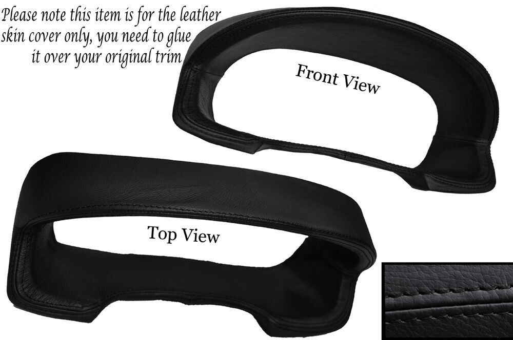 BLACK STITCH SPEEDO SURROUND TRIM LEATHER COVER FITS HYUNDAI COUPE 2002-2008