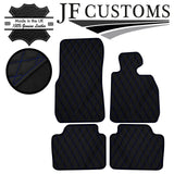 BLUE DIAMOND STITCH VINYL 4X TAILORED FLOOR MAT CARPETS FOR BMW F30 F31 12-16