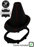 RED STITCH LEATHER MANUAL GEAR GAITER+PLASTIC FRAME FOR KIA PICANTO 2004-2007