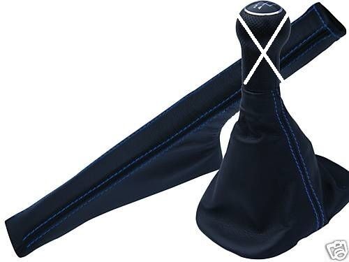 FITS VW GOLF 4 GTI MK4 JETTA BLUE STITCH GAITER +HANDBRAKE CUSTOM NEW MADE IN UK