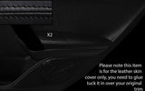 BLACK STITCH 2X REAR DOOR ARMREST SKIN COVER FITS PEUGEOT 208 2012-2015
