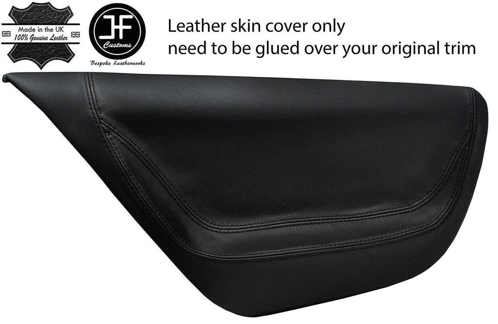 BLACK STITCH 2X REAR DOOR CARD TRIM LEATHER COVERS FOR SEAT AROSA 97-04 STYLE 2