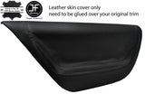 BLACK STITCH 2X REAR DOOR CARD TRIM LEATHER COVERS FOR SEAT AROSA 97-04 STYLE 2