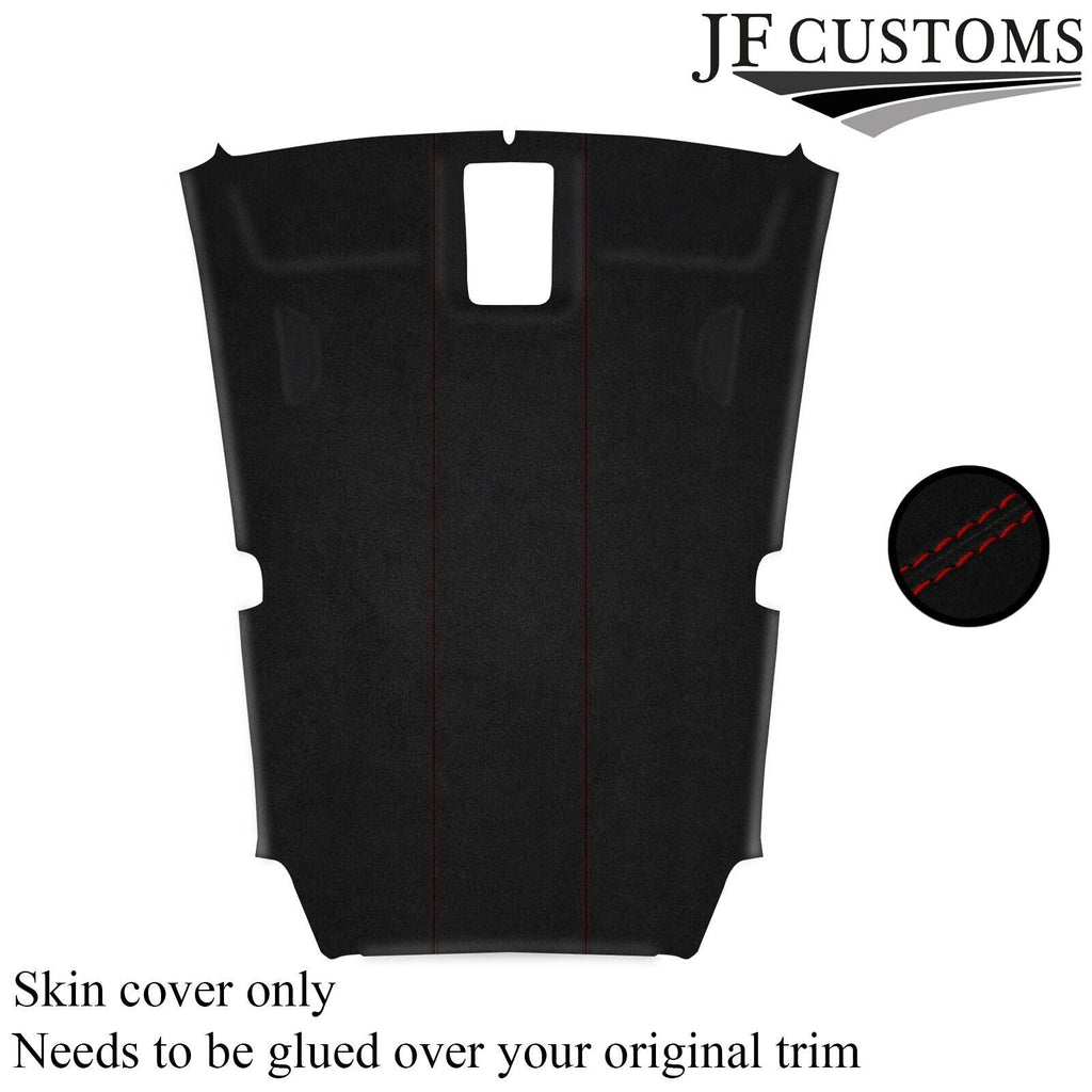 DARK RED STITCH LUXE SUEDE HEADLINER COVER FOR VW SCIROCCO 08-14 CUSTOM NEW