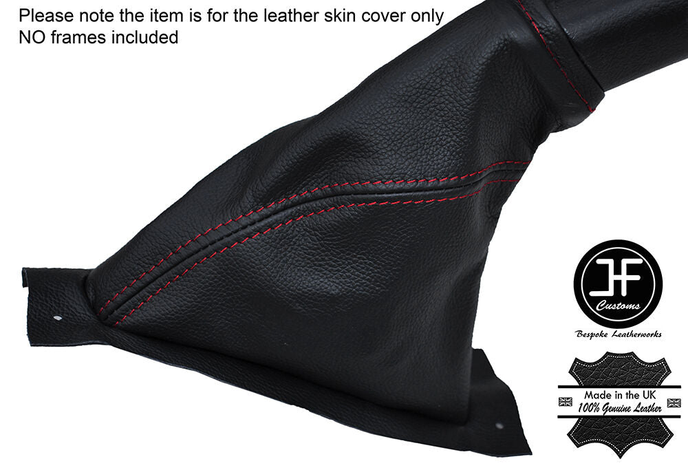 RED STITCHING LEATHER HANDBRAKE GAITER FITS PROTON IMPIAN 2001-2010 CUSTOM NEW