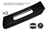 RED STITCH 2X B PILLAR LEATHER COVERS FITS PORSCHE CARRERA 996 COUPE 97-05