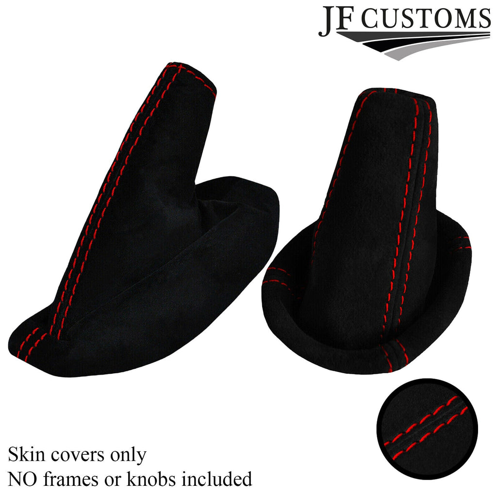 RED STITCH SUEDE GEAR+HANDBRAKE SET FOR LOTUS ELISE EXIGE 2004-2014 CUSTOM NEW