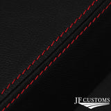 FOR RANGE ROVER SPORT L494 13-21 RED STITCH LEATHER 2X UPPER B PILLAR COVER
