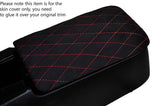 RED DIAMOND STITCHING SUEDE ARMREST SKIN COVER FITS NISSAN S14 200SX 94-99