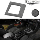 GREY SUEDE COVERED MANUAL SHIFT SURROUND TRIM + FRAME FOR FORD MUSTANG 87-93