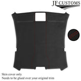 DARK RED STITCH HEADLINER D GREY LUXE SUEDE COVER FOR BMW6 E63 04-10 COUPE