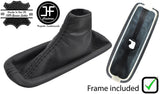 BLACK STITCH LEATHER HANDBRAKE GAITER WITH PLASTIC FRAME FOR BMW X5 E53 00-06
