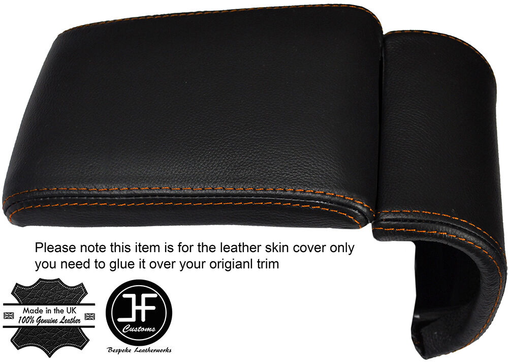 ORANGE STITCHING LEATHER ARMREST COVER FITS ALFA ROMEO GIULIETTA 2010-2016